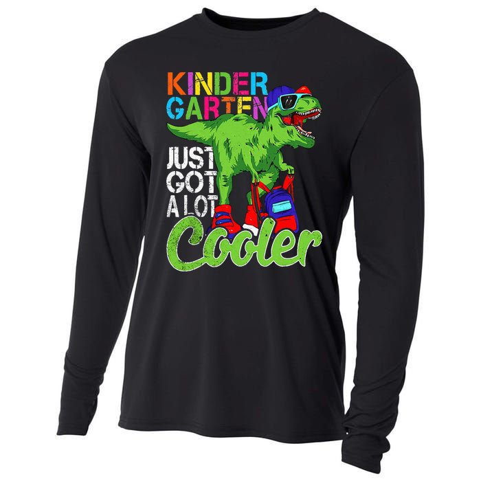 kindergarten just got cooler dinosaur back to school Cooling Performance Long Sleeve Crew