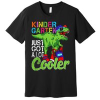 kindergarten just got cooler dinosaur back to school Premium T-Shirt