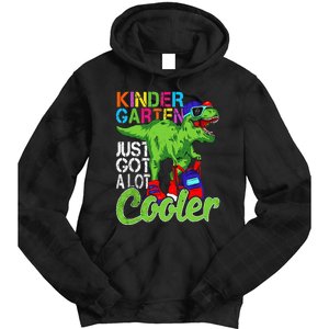 kindergarten just got cooler dinosaur back to school Tie Dye Hoodie