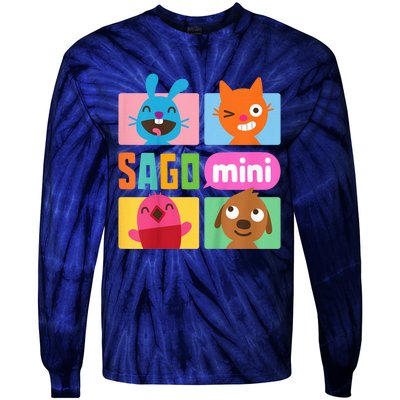 K.I.D.S Jack Jinja Robin And Harvey Grid Funny Cartoon Face Emotional Tie-Dye Long Sleeve Shirt