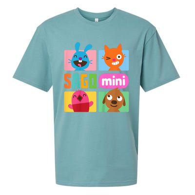 K.I.D.S Jack Jinja Robin And Harvey Grid Funny Cartoon Face Emotional Sueded Cloud Jersey T-Shirt