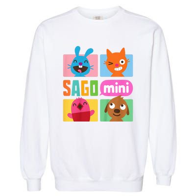 K.I.D.S Jack Jinja Robin And Harvey Grid Funny Cartoon Face Emotional Garment-Dyed Sweatshirt