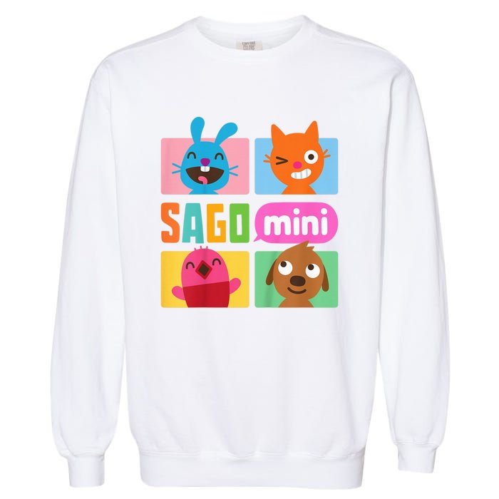 K.I.D.S Jack Jinja Robin And Harvey Grid Funny Cartoon Face Emotional Garment-Dyed Sweatshirt