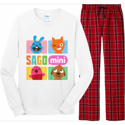 K.I.D.S Jack Jinja Robin And Harvey Grid Funny Cartoon Face Emotional Long Sleeve Pajama Set