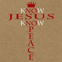 Know Jesus Know Peace Religious Christ Christian Cotton Canvas Backpack