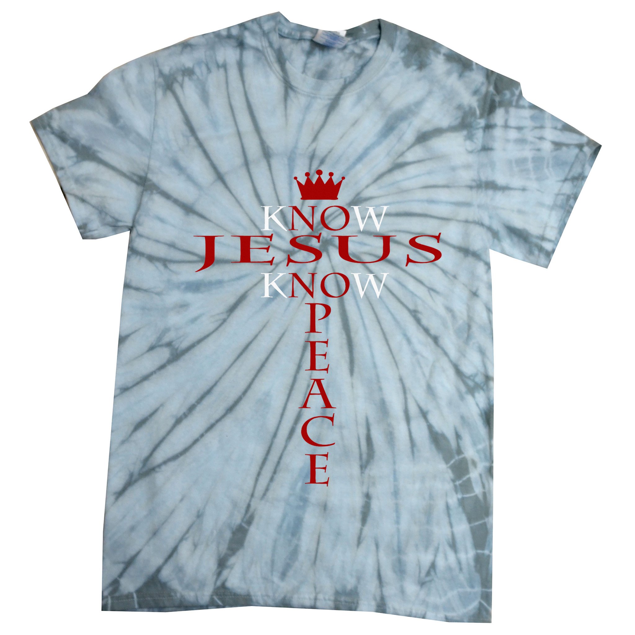 Know Jesus Know Peace Religious Christ Christian Tie-Dye T-Shirt