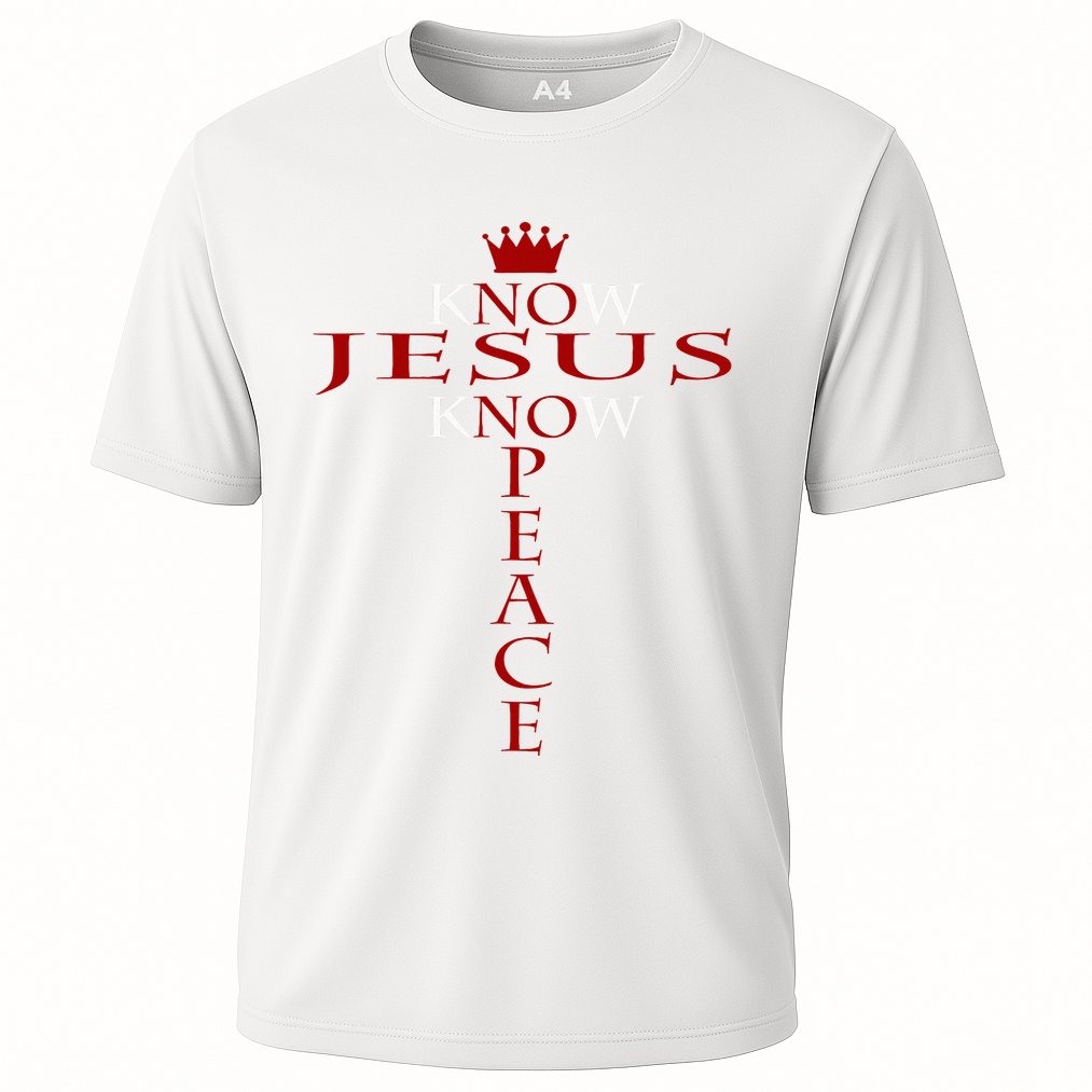 Know Jesus Know Peace Religious Christ Christian Cooling Performance Crew T-Shirt