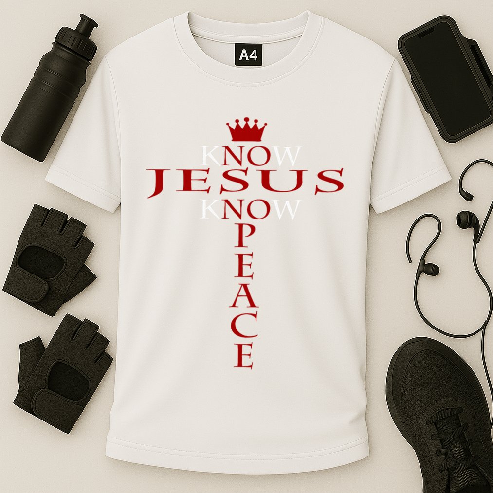 Know Jesus Know Peace Religious Christ Christian Cooling Performance Crew T-Shirt