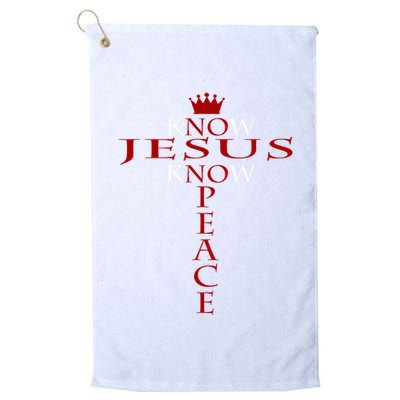 Know Jesus Know Peace Religious Christ Christian Golf Towel