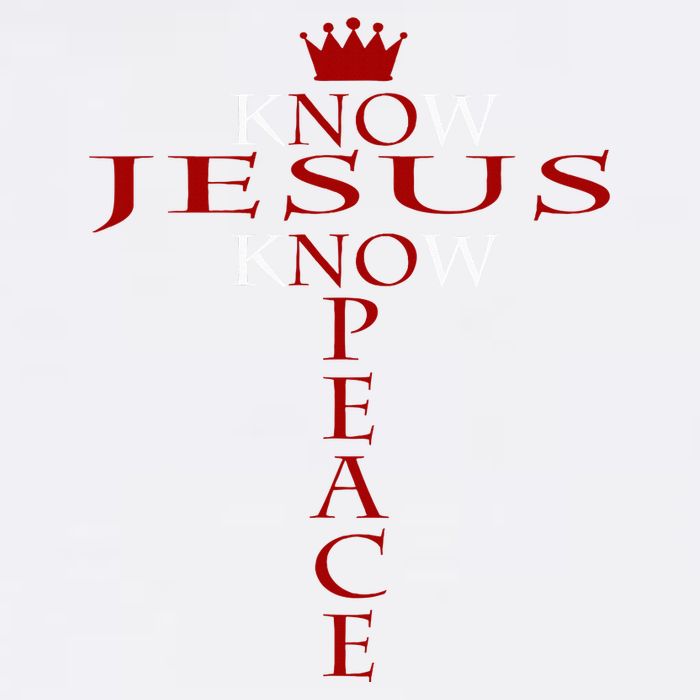 Know Jesus Know Peace Religious Christ Christian Women's Crop Top Tee