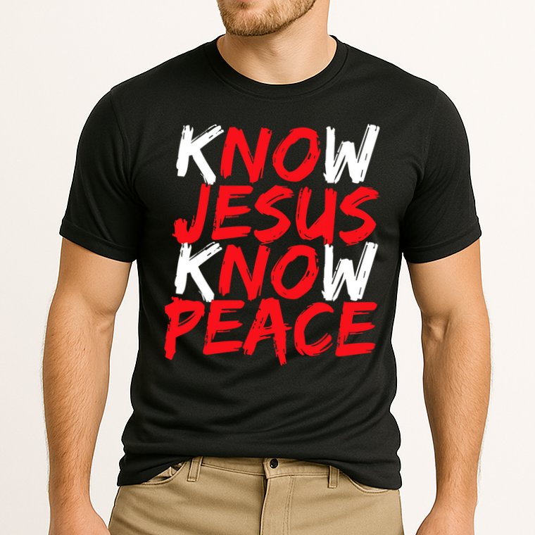 Know Jesus Know Peace No Jesus No Peace Faith God Cooling Performance Crew T-Shirt