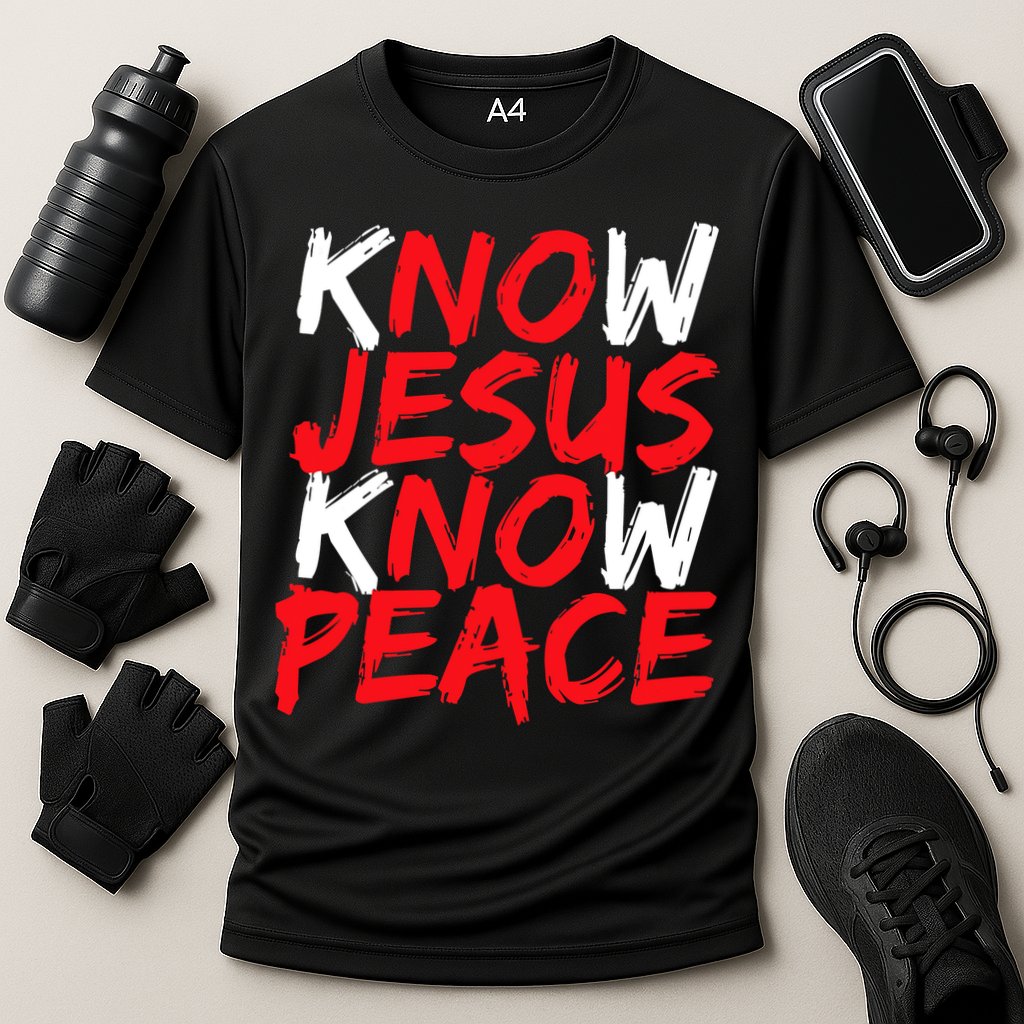 Know Jesus Know Peace No Jesus No Peace Faith God Cooling Performance Crew T-Shirt