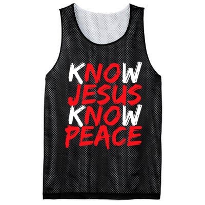 Know Jesus Know Peace No Jesus No Peace Faith God Mesh Reversible Basketball Jersey Tank