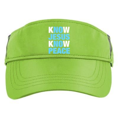 Know Jesus Know Peace No Jesus No Peace Faith God Adult Drive Performance Visor