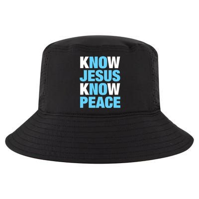 Know Jesus Know Peace No Jesus No Peace Faith God Cool Comfort Performance Bucket Hat