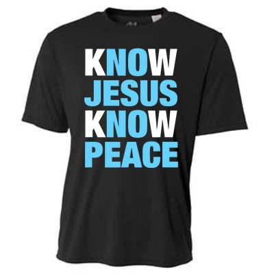 Know Jesus Know Peace No Jesus No Peace Faith God Cooling Performance Crew T-Shirt