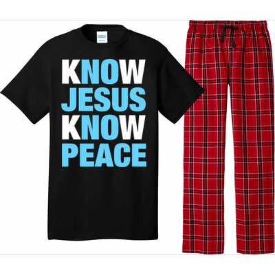 Know Jesus Know Peace No Jesus No Peace Faith God Pajama Set