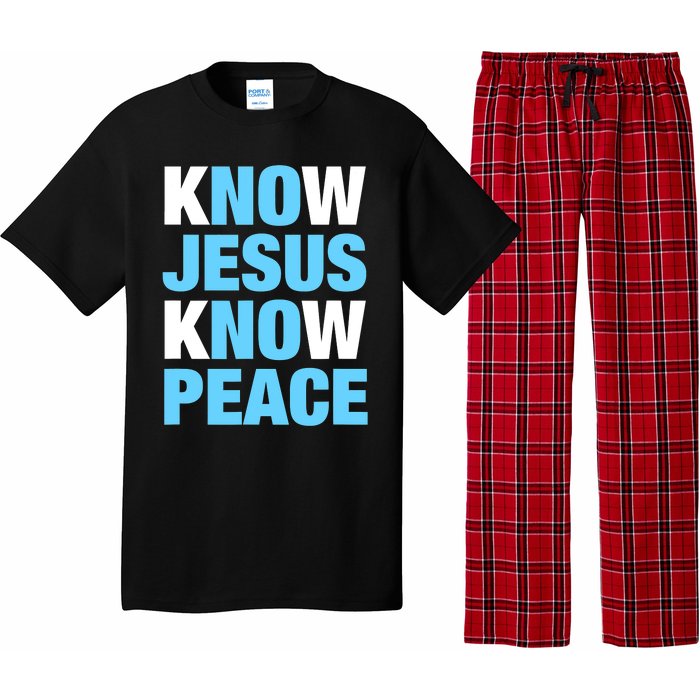 Know Jesus Know Peace No Jesus No Peace Faith God Pajama Set