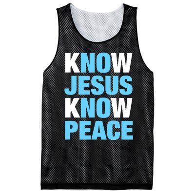 Know Jesus Know Peace No Jesus No Peace Faith God Mesh Reversible Basketball Jersey Tank