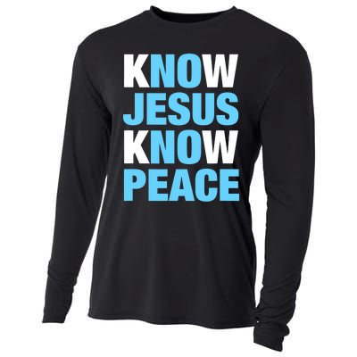 Know Jesus Know Peace No Jesus No Peace Faith God Cooling Performance Long Sleeve Crew