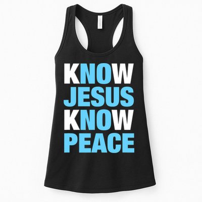 Know Jesus Know Peace No Jesus No Peace Faith God Womens Tank Top