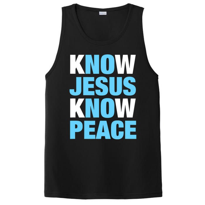 Know Jesus Know Peace No Jesus No Peace Faith God PosiCharge Competitor Tank