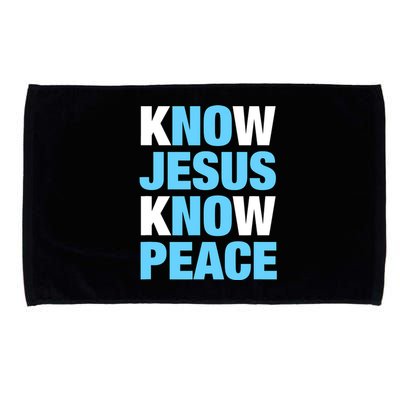 Know Jesus Know Peace No Jesus No Peace Faith God Microfiber Hand Towel