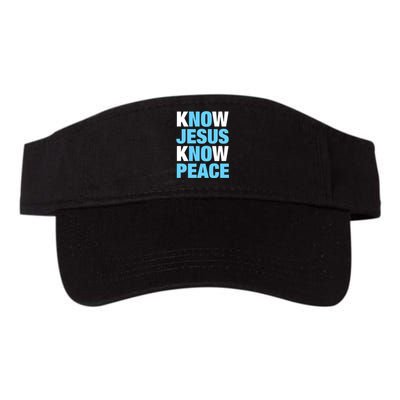 Know Jesus Know Peace No Jesus No Peace Faith God Valucap Bio-Washed Visor