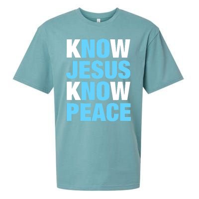 Know Jesus Know Peace No Jesus No Peace Faith God Sueded Cloud Jersey T-Shirt