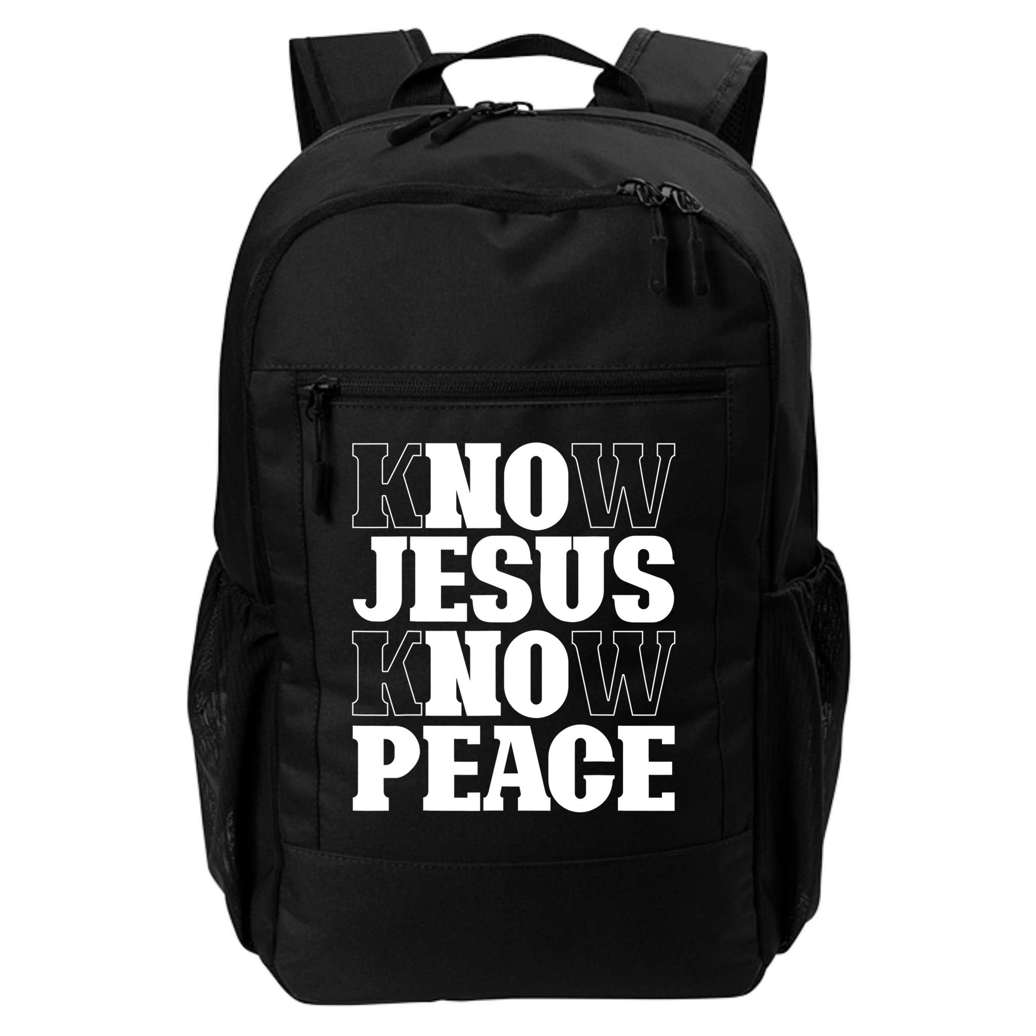 Know Jesus Know Peace Religion God Church Christian Gifts Backpack