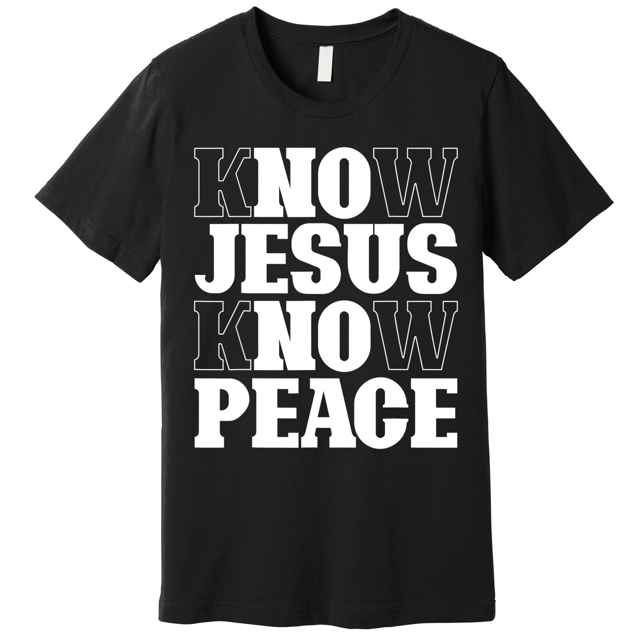 Know Jesus Know Peace Religion God Church Christian Gifts Premium T-Shirt