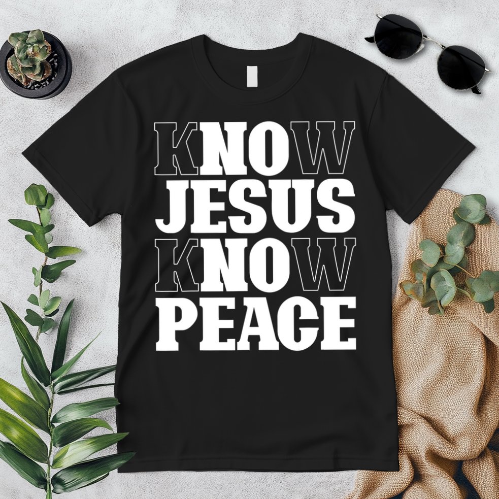 Know Jesus Know Peace Religion God Church Christian Gifts Premium T-Shirt