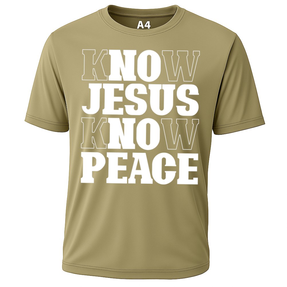 Know Jesus Know Peace Religion God Church Christian Gifts Cooling Performance Crew T-Shirt