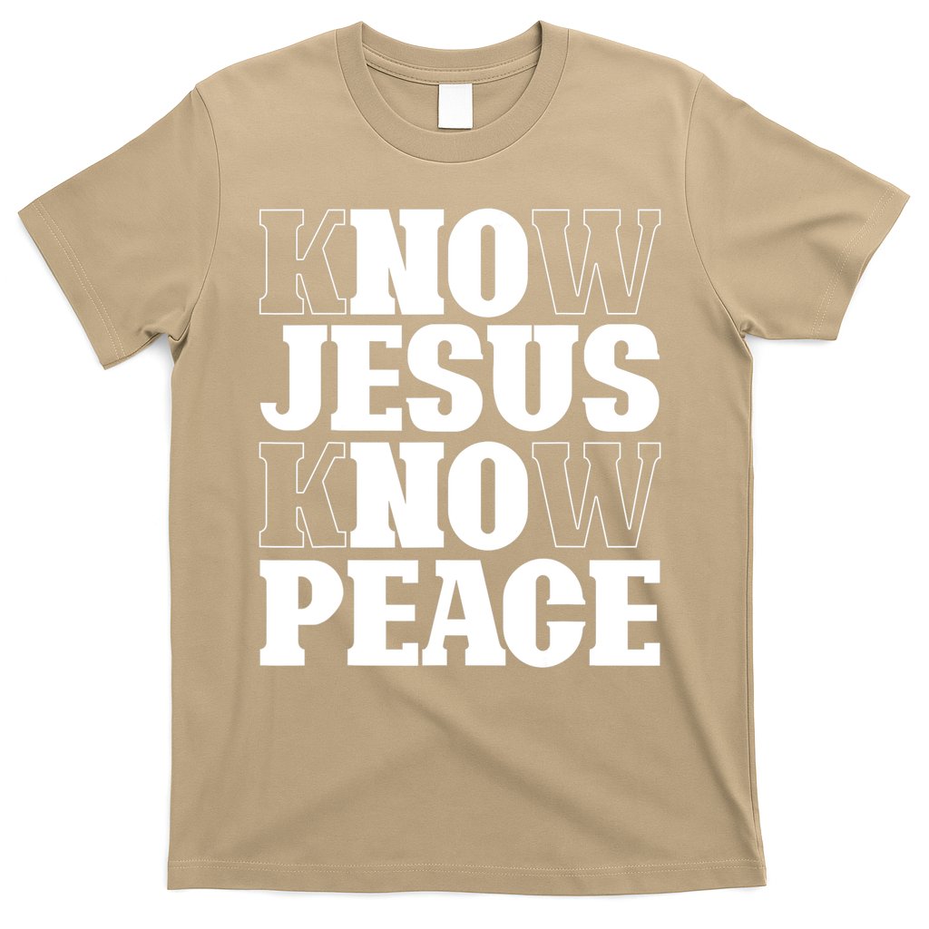 Know Jesus Know Peace Religion God Church Christian Gifts T-Shirt