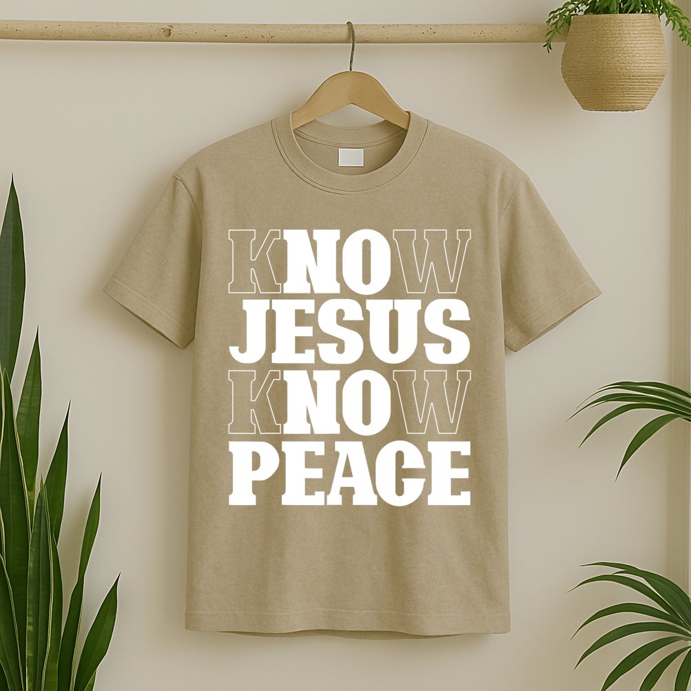 Know Jesus Know Peace Religion God Church Christian Gifts T-Shirt