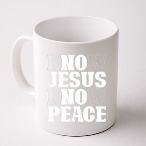 Know Jesus Know Peace Religion God Church Christian Gifts Coffee Mug