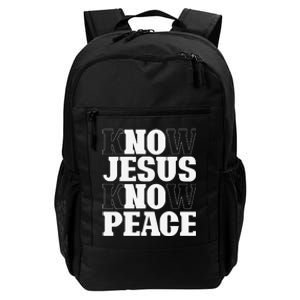 Know Jesus Know Peace Religion God Church Christian Gifts Daily Commute Backpack