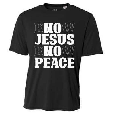 Know Jesus Know Peace Religion God Church Christian Gifts Cooling Performance Crew T-Shirt