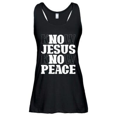 Know Jesus Know Peace Religion God Church Christian Gifts Ladies Essential Flowy Tank