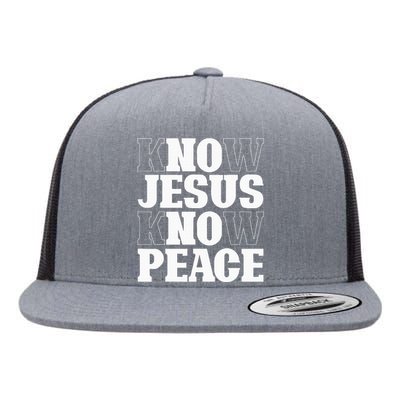 Know Jesus Know Peace Religion God Church Christian Gifts Flat Bill Trucker Hat