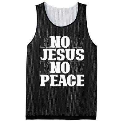 Know Jesus Know Peace Religion God Church Christian Gifts Mesh Reversible Basketball Jersey Tank