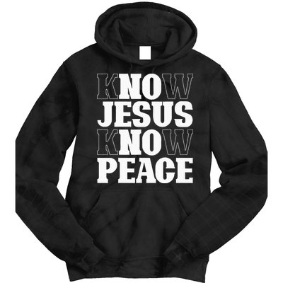 Know Jesus Know Peace Religion God Church Christian Gifts Tie Dye Hoodie