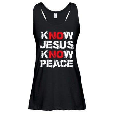 Know Jesus Know Peace Ladies Essential Flowy Tank