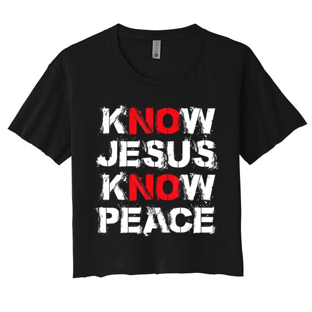 Know Jesus Know Peace Women's Crop Top Tee