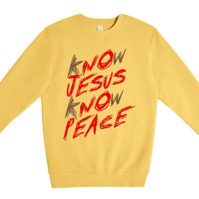 Know Jesus Know Peace Premium Crewneck Sweatshirt