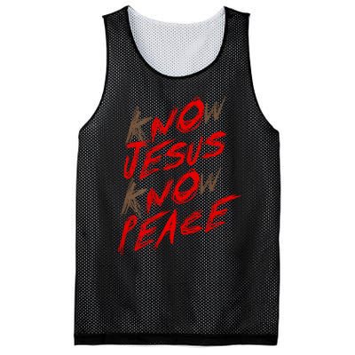 Know Jesus Know Peace Mesh Reversible Basketball Jersey Tank