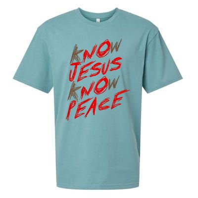 Know Jesus Know Peace Sueded Cloud Jersey T-Shirt