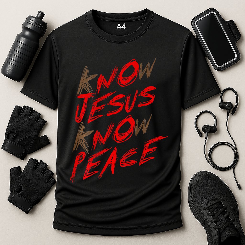 Know Jesus Know Peace Cooling Performance Crew T-Shirt