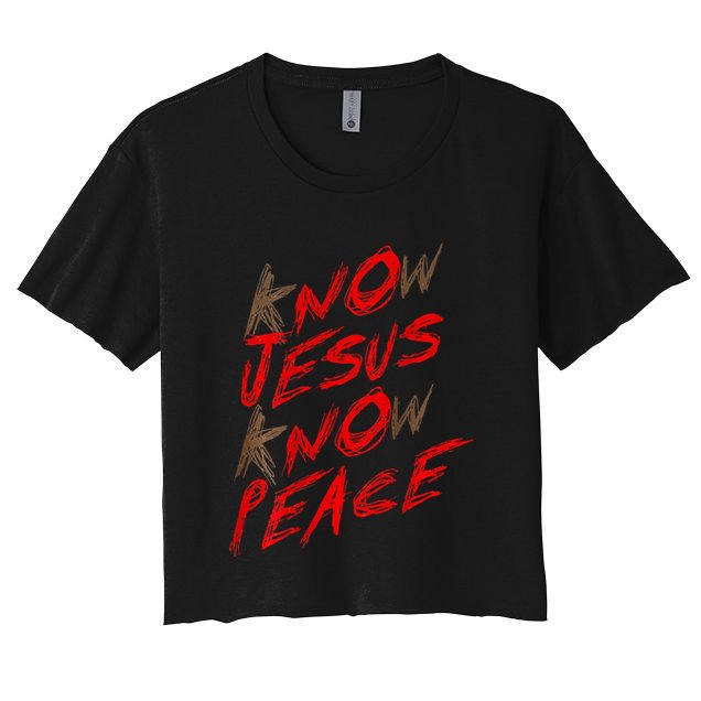 Know Jesus Know Peace Women's Crop Top Tee