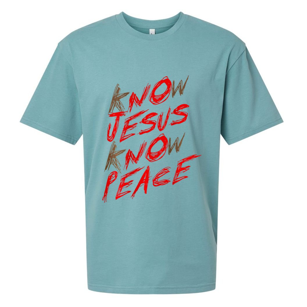 Know Jesus Know Peace Sueded Cloud Jersey T-Shirt